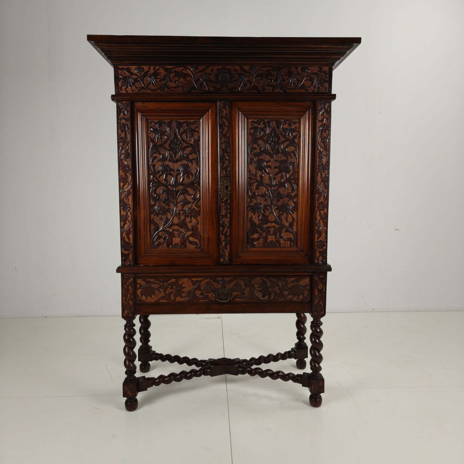 Late 19th Century Carved Colonial Cabinet – Dutch East Indies photo 2809.0