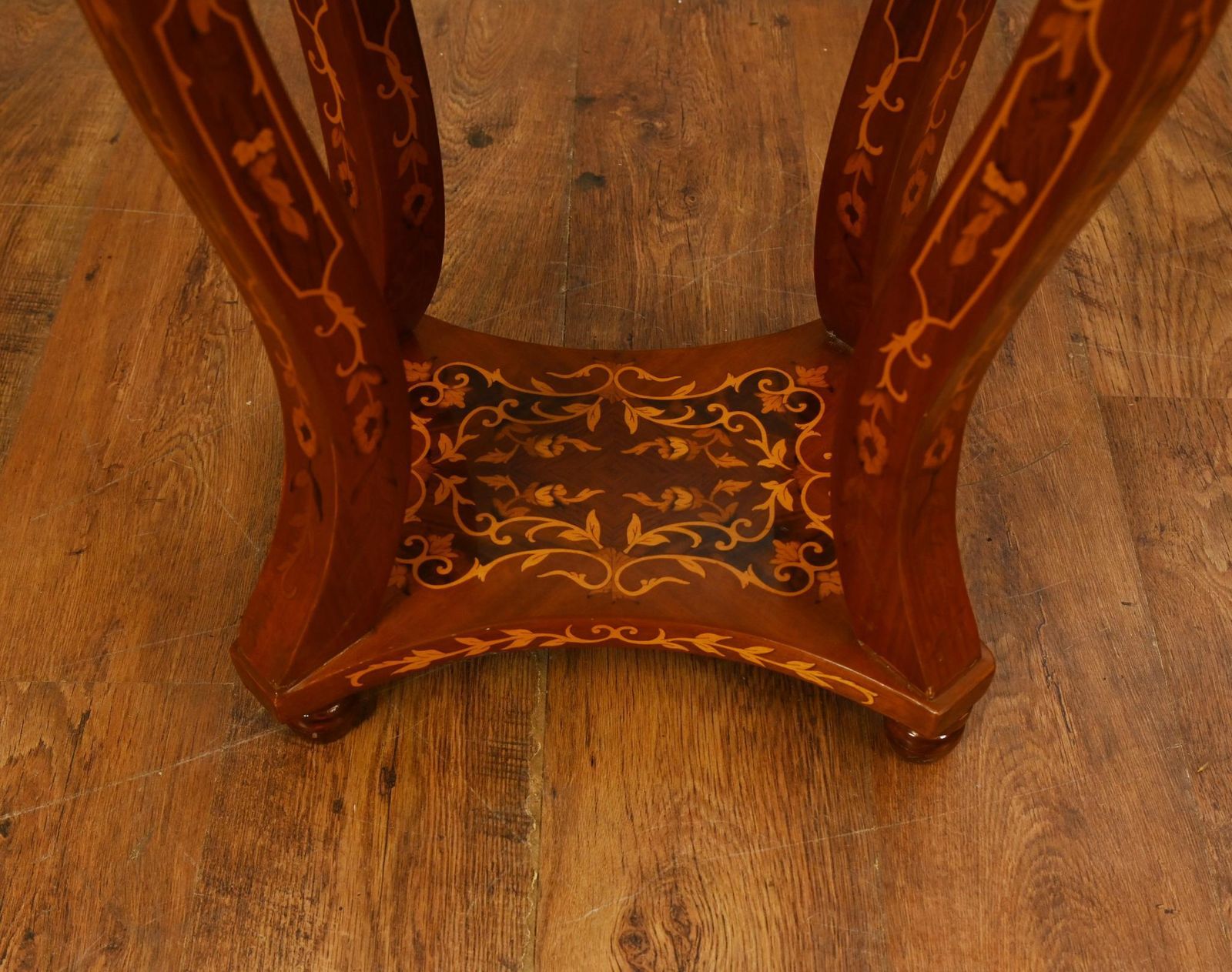 Pair French Side Tables Inlay Louis XV Revival photo for sale