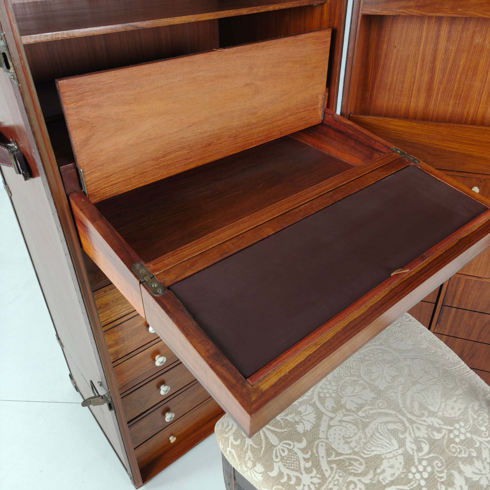 Starbay Nautical Steamer Trunk Campaign Desk – 20th Century photo vintage