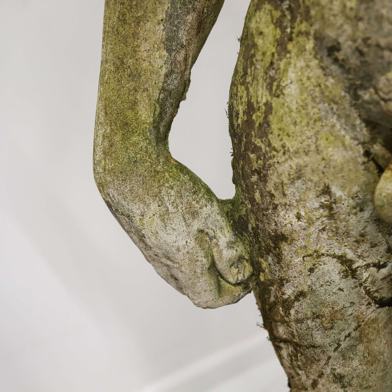 Early 20th‑Century Reconstituted Stone Figure Of David With Weathered Patina, C.1920 30s photo Art