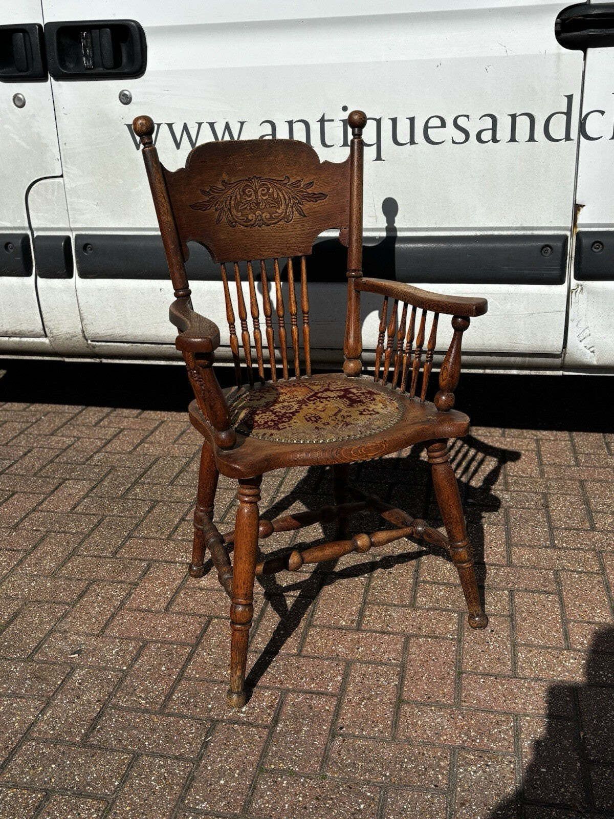 Victorian Armchair, Original Upholstery Turned Legs. photo furniture