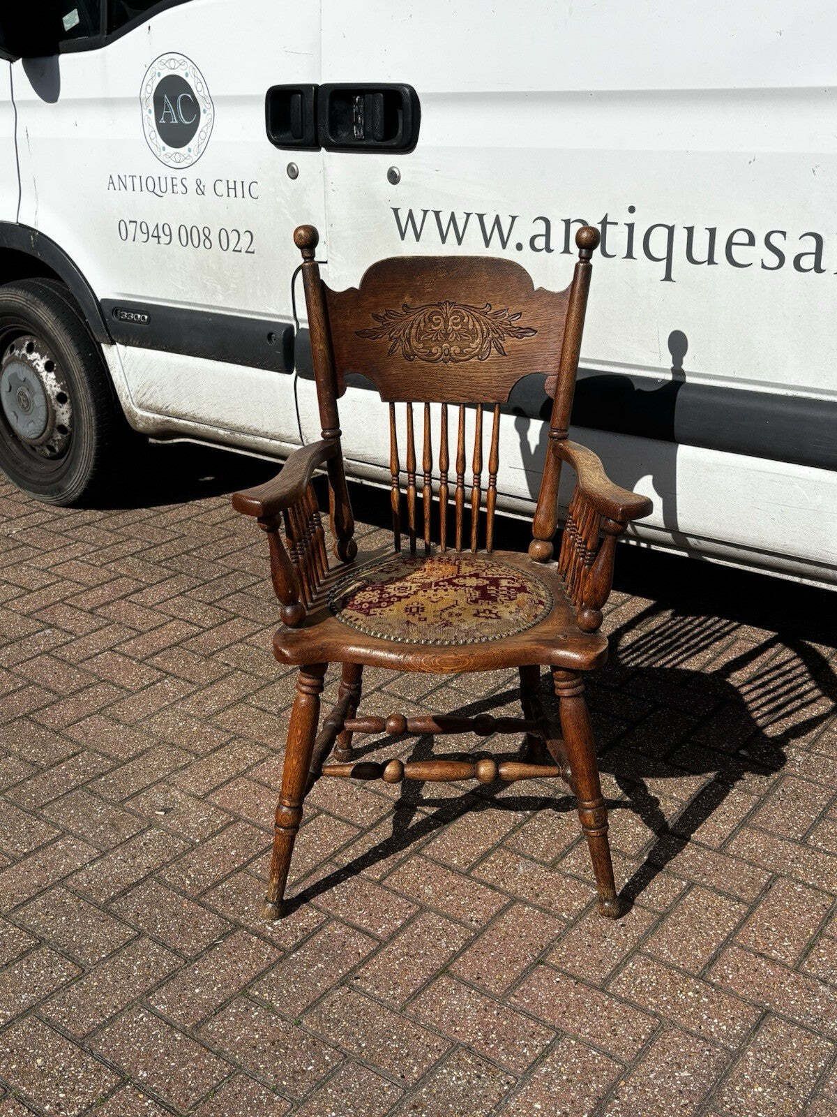 Victorian Armchair, Original Upholstery Turned Legs. photo Furniture