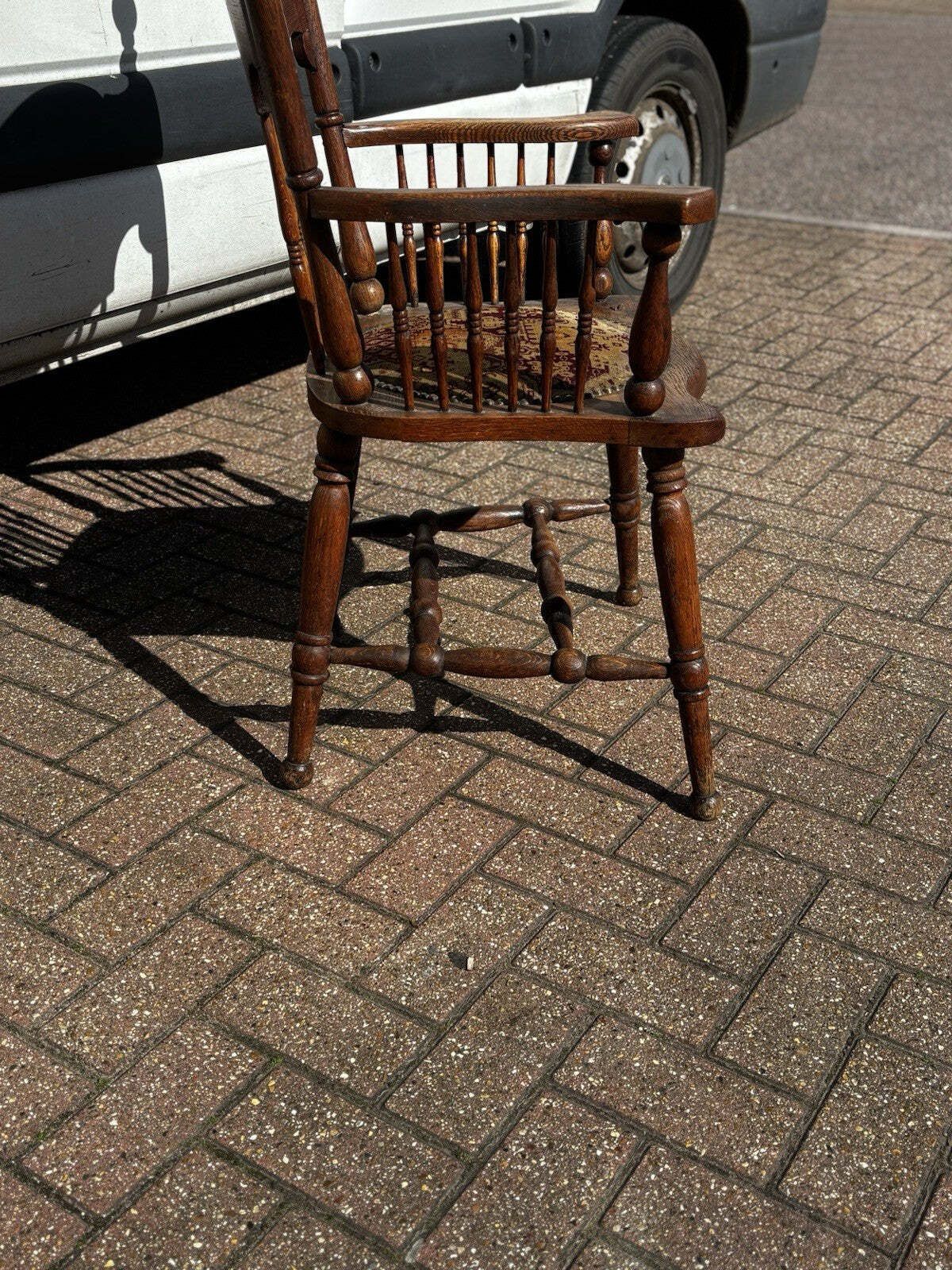 photo for sale Victorian Armchair, Original Upholstery Turned Legs.