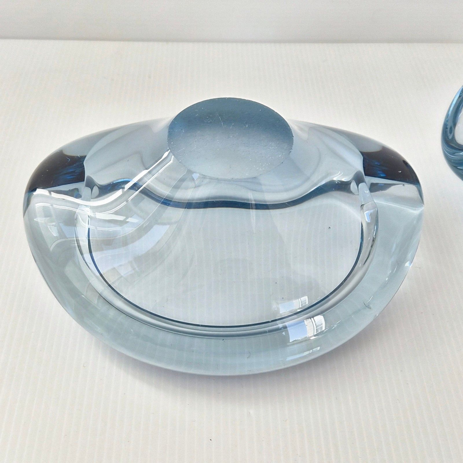 photo furniture Vintage 1950s Akva Series Glass Ashtray Set Of 7 Per Lukten Holmegaard
