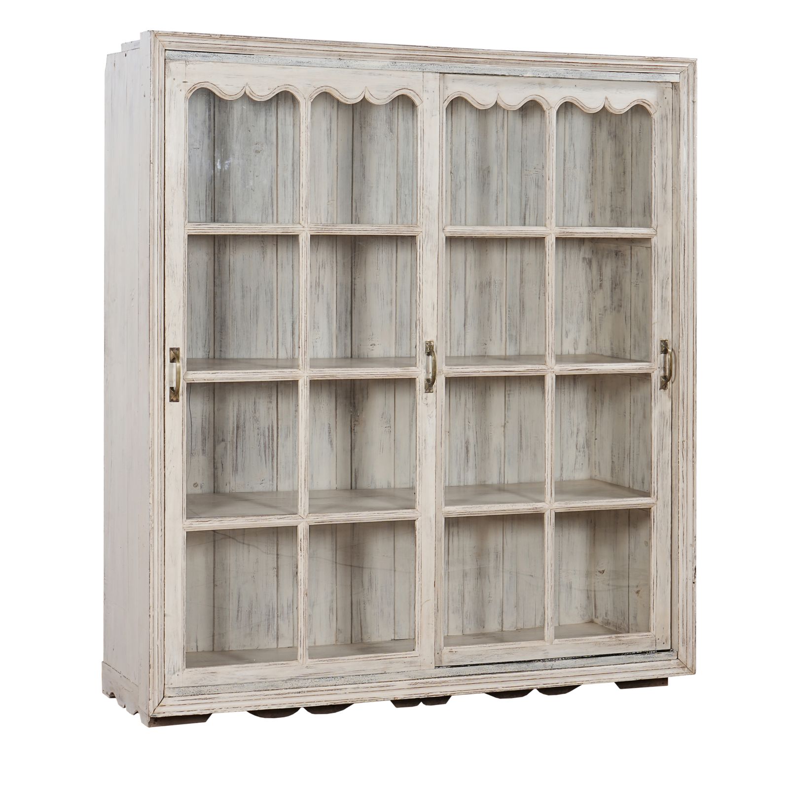 Sari Vintage Reclaimed Indian Glass Cabinet photo for sale