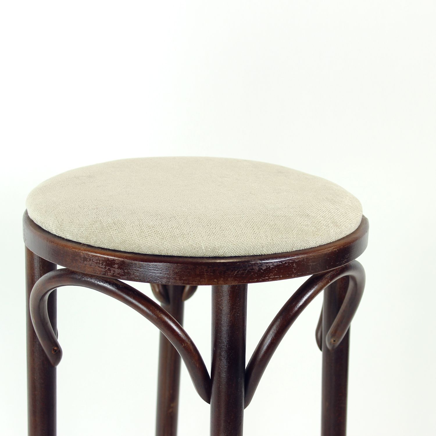 Pair Of 2 Thonet Design Bentwood Bar Stools No. 73 By Ton, 1950s photo buy