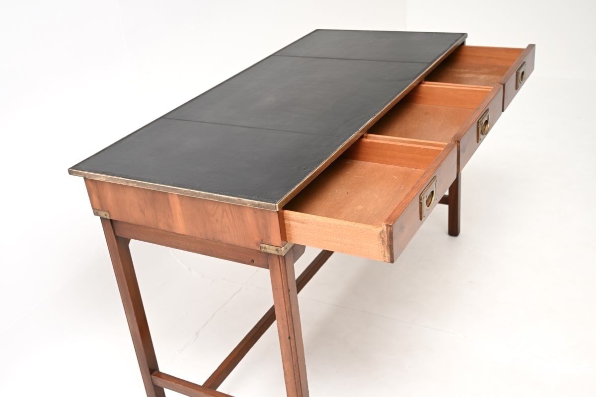 Antique Military Campaign Style Desk In Yew Wood photo 1235.0