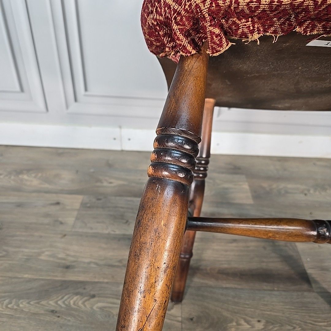 photo buy Antique High Back Armchair – Solid Wood Rustic Victorian Chair Farmhouse Country