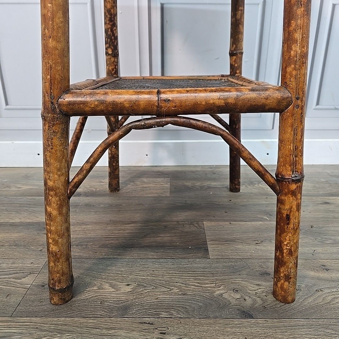 photo furniture Antique Tiger Bamboo Table Occasional Aesthetic Japanned Victorian Painted