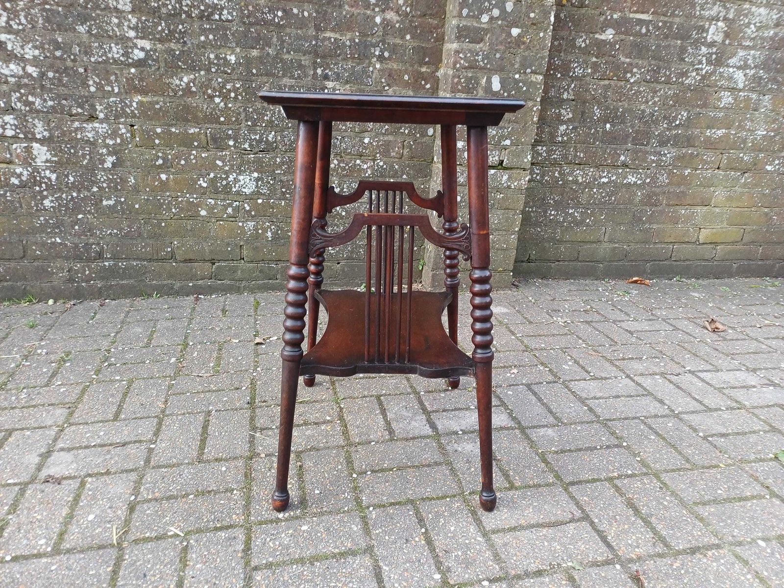 Early 20th Century Mahogany Side Table Art Nouveau Arts And Crafts Decorative Table Antique Occasional Table photo Furniture