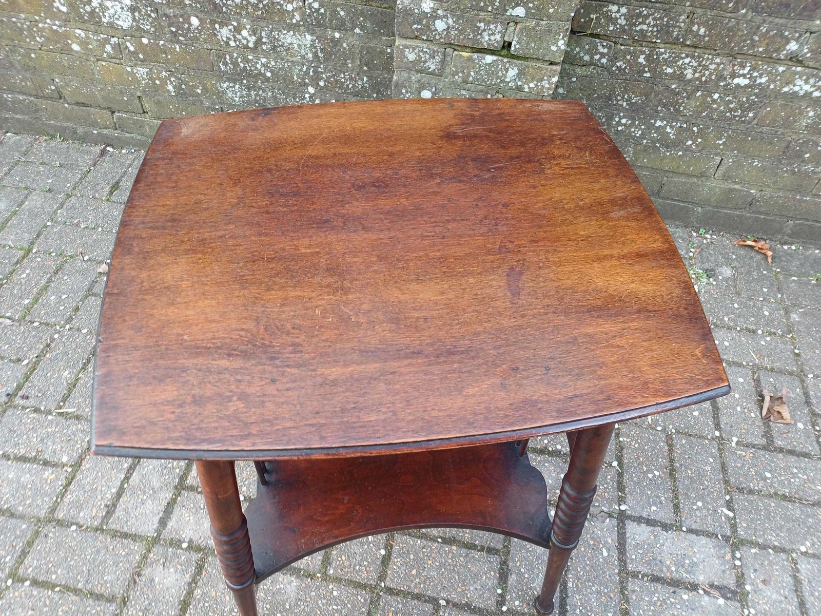 Early 20th Century Mahogany Side Table Art Nouveau Arts And Crafts Decorative Table Antique Occasional Table photo vinterior