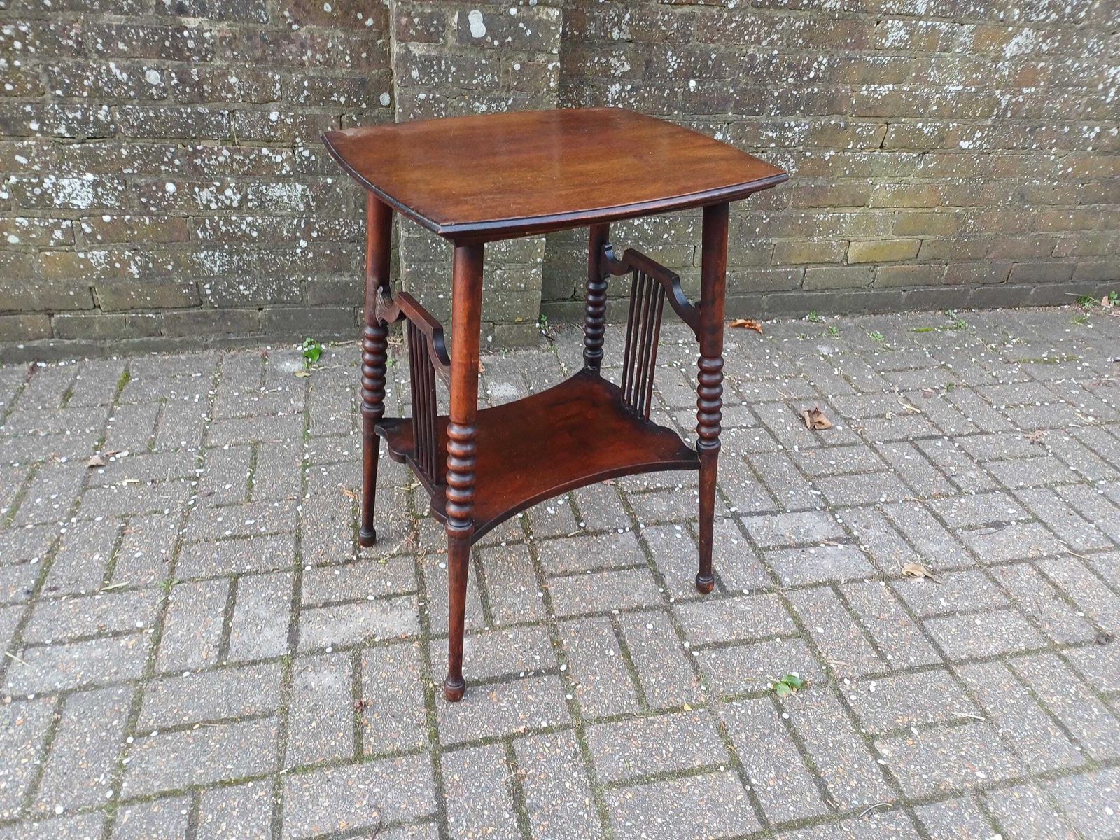 Early 20th Century Mahogany Side Table Art Nouveau Arts And Crafts Decorative Table Antique Occasional Table photo vintage