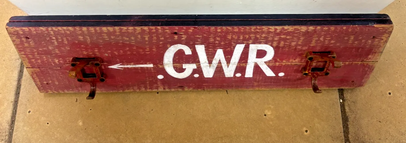 Vintage Wooden Gwr Great Western Railway Coat Rack/ Sign photo 75.0