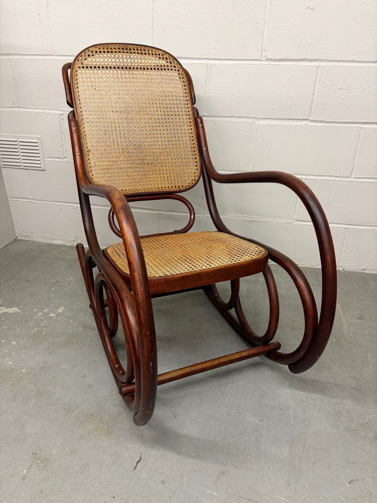 photo for sale Vintage Bentwood Rocking Chair, Made In Czechoslovakia By Ligna