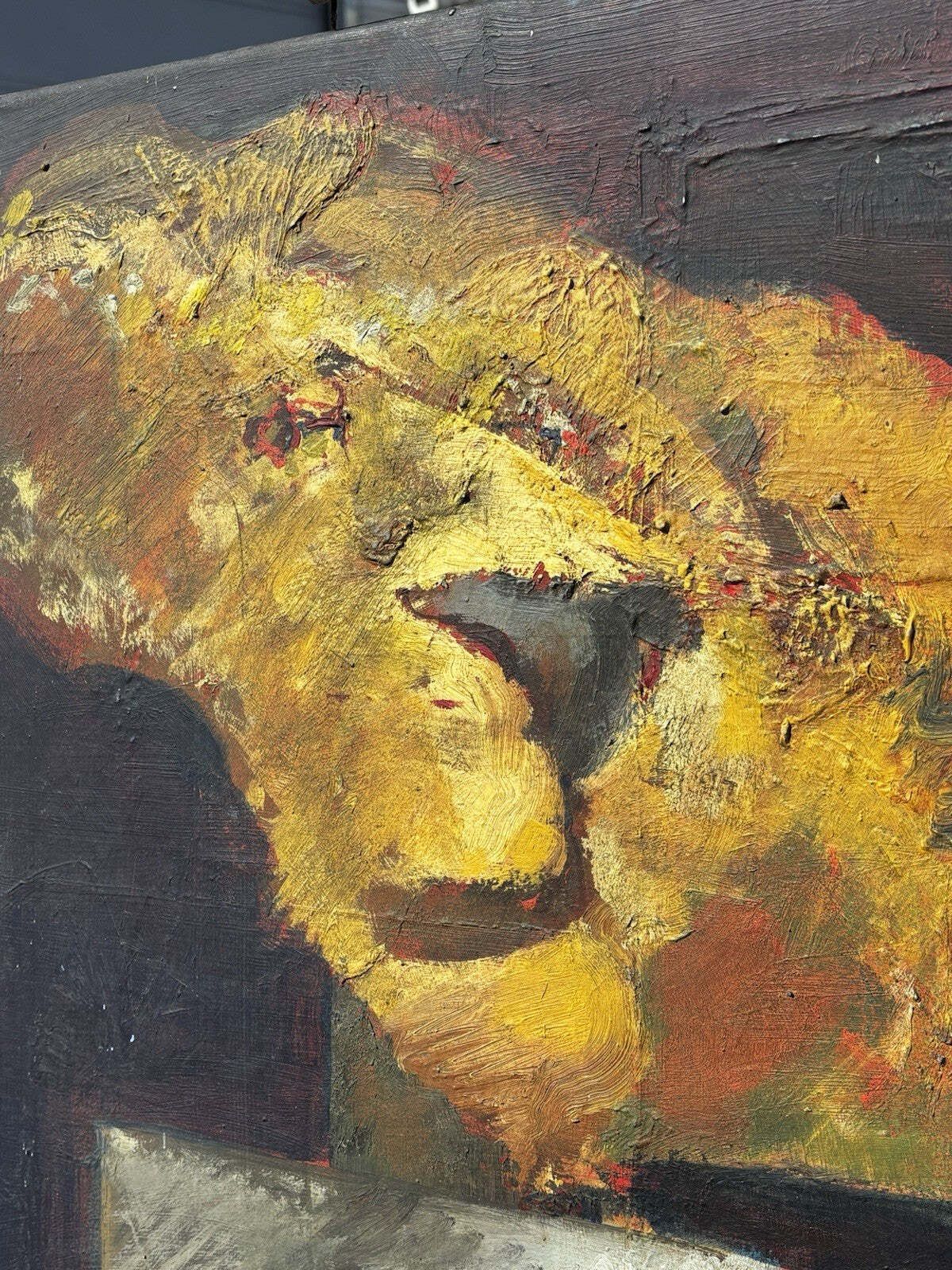 Original Lion Oil On Canvas By John W Mills photo buy