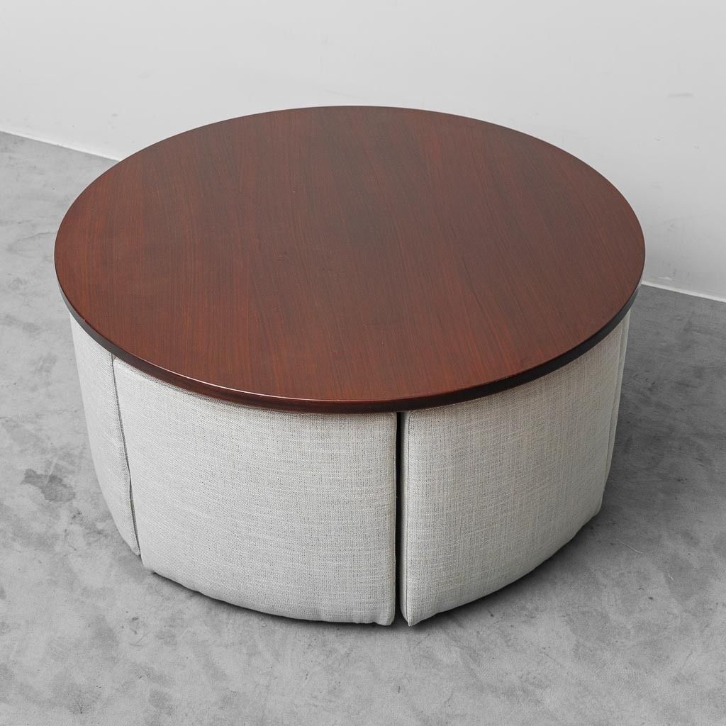 Vintage 1970s Modern Dining Set With Round Table And 6 Chairs photo 2247.0