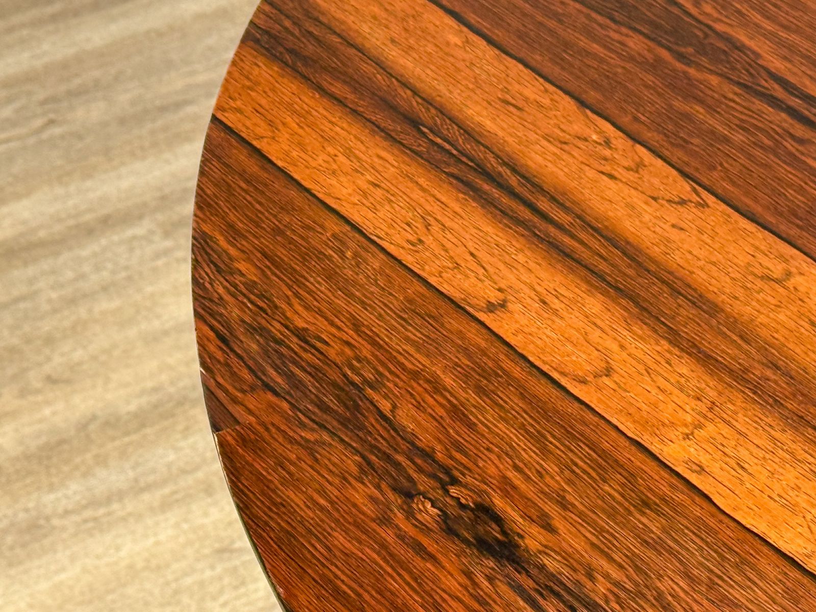 Mid Century Arkana Round Dining Table In Brazilian Rosewood photo for sale