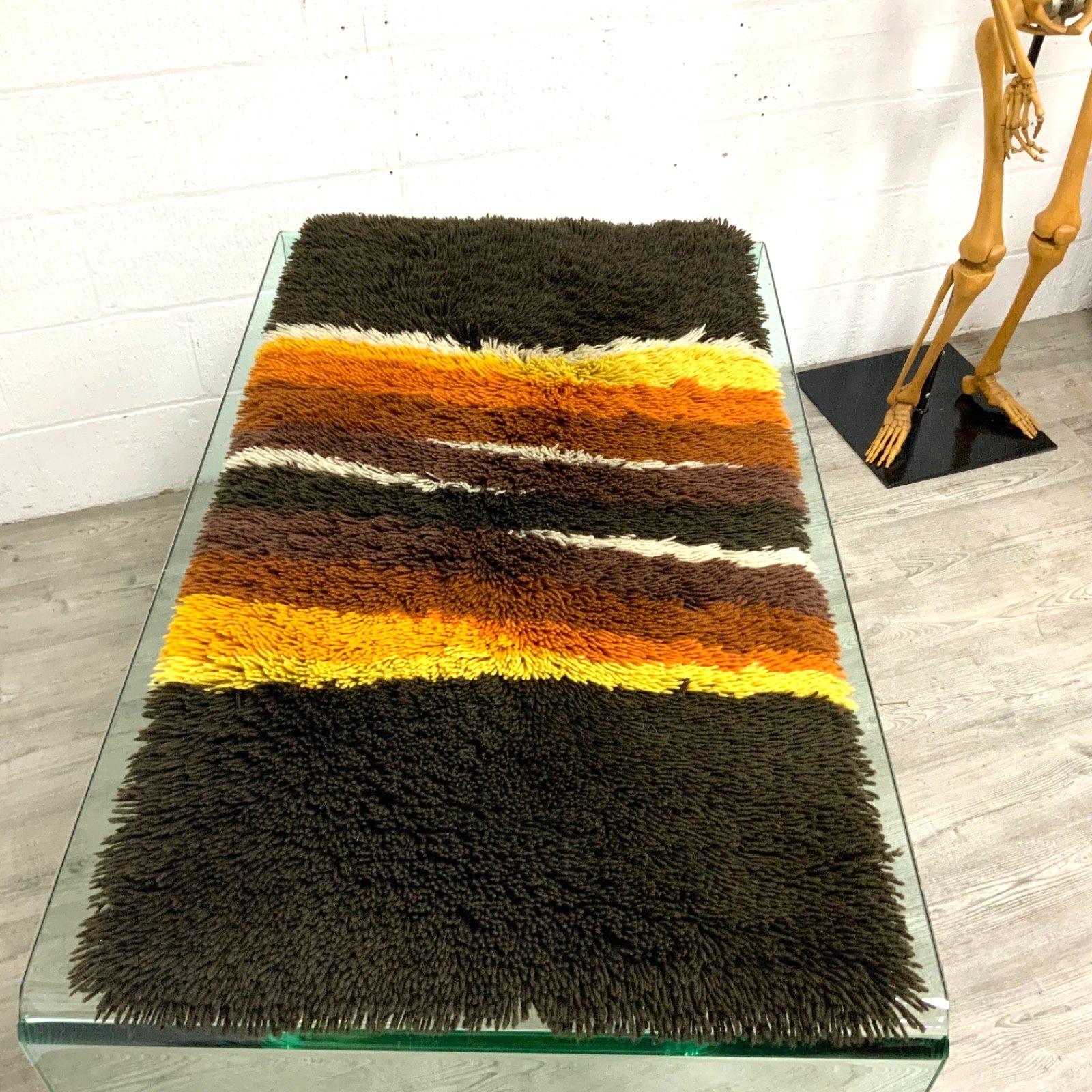 Desso Rug Shag Dralon Wool 60s 70s Vintage Mid Century 70cmx 140cm photo for sale