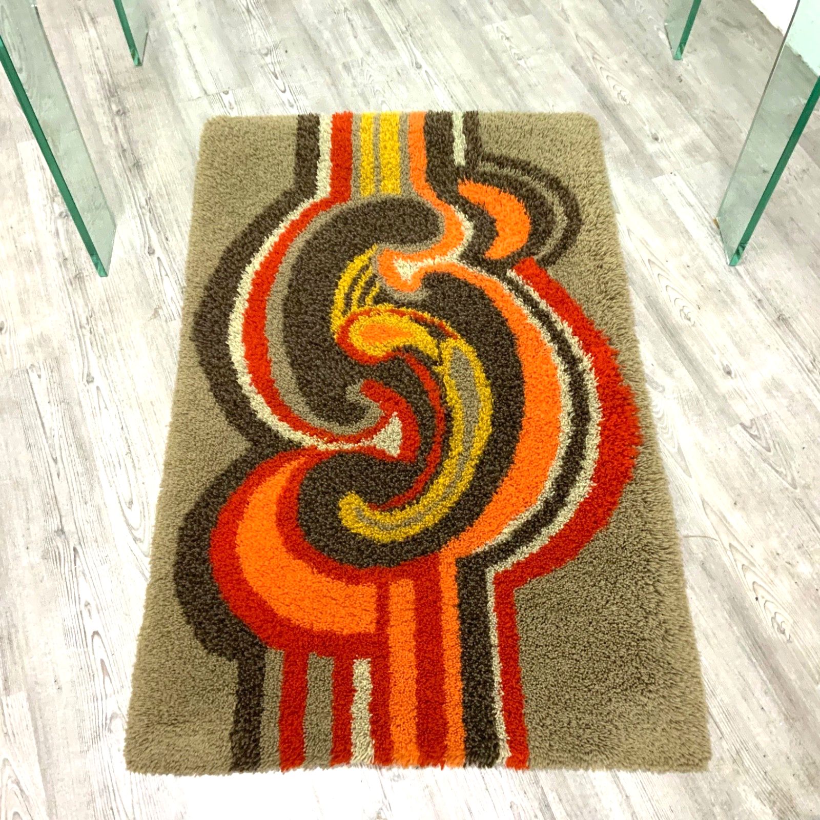 Desso Rug Shag Dralon Wool 60s 70s Vintage Mid Century 145cm X 90cm photo furniture