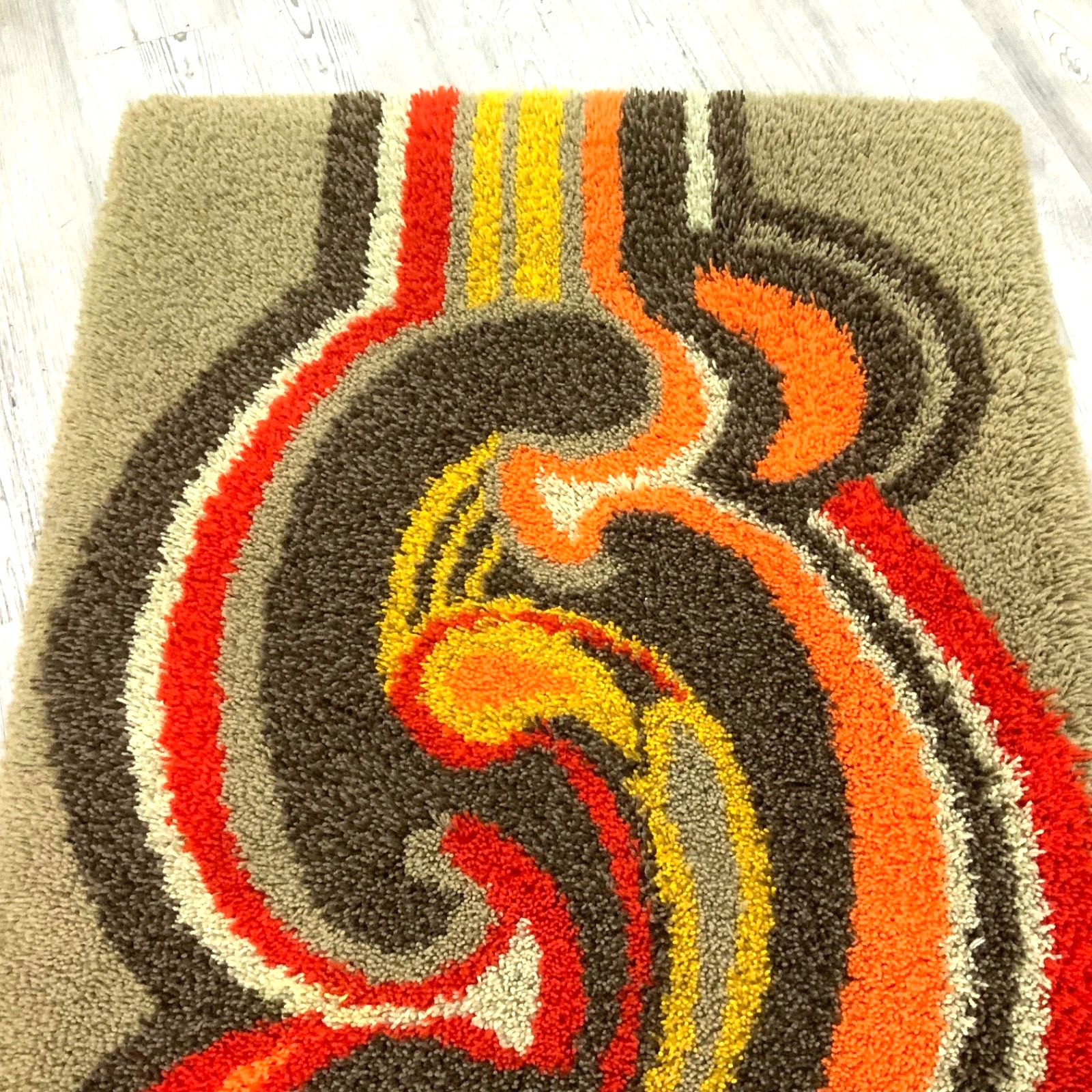 Desso Rug Shag Dralon Wool 60s 70s Vintage Mid Century 145cm X 90cm photo Textiles