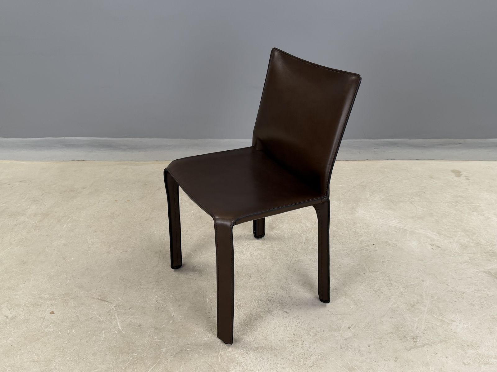 Mario Bellini Cab 412 Chairs For Cassina – Vintage Italian Saddle Brown Leather Dining Chairs – Set Of  12 Twelve Dining Chairs photo 11995.0
