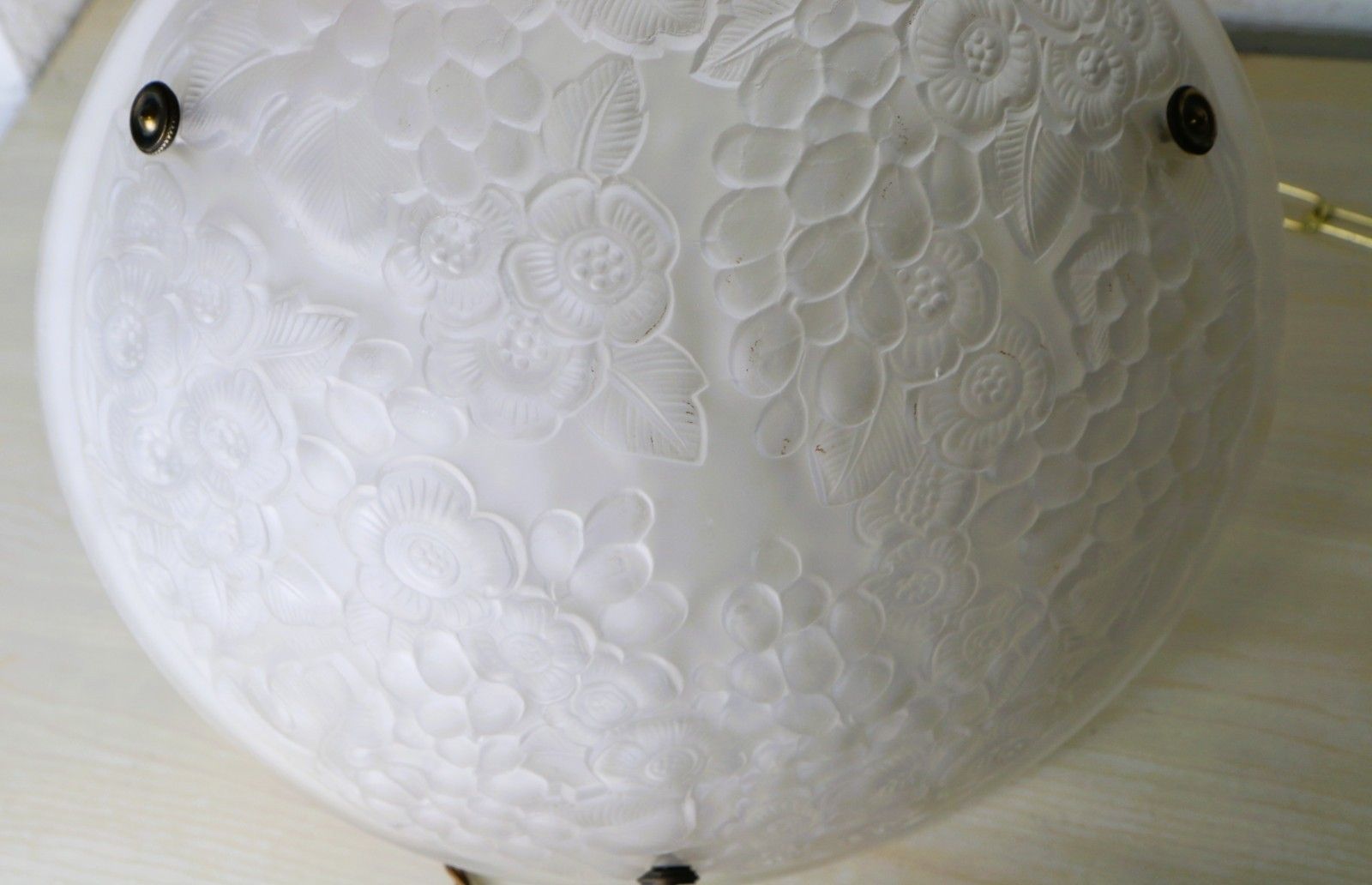 photo buy Ceiling Light Antique French Plaffonier M. Model Verdun Art Deco Frosted Glass