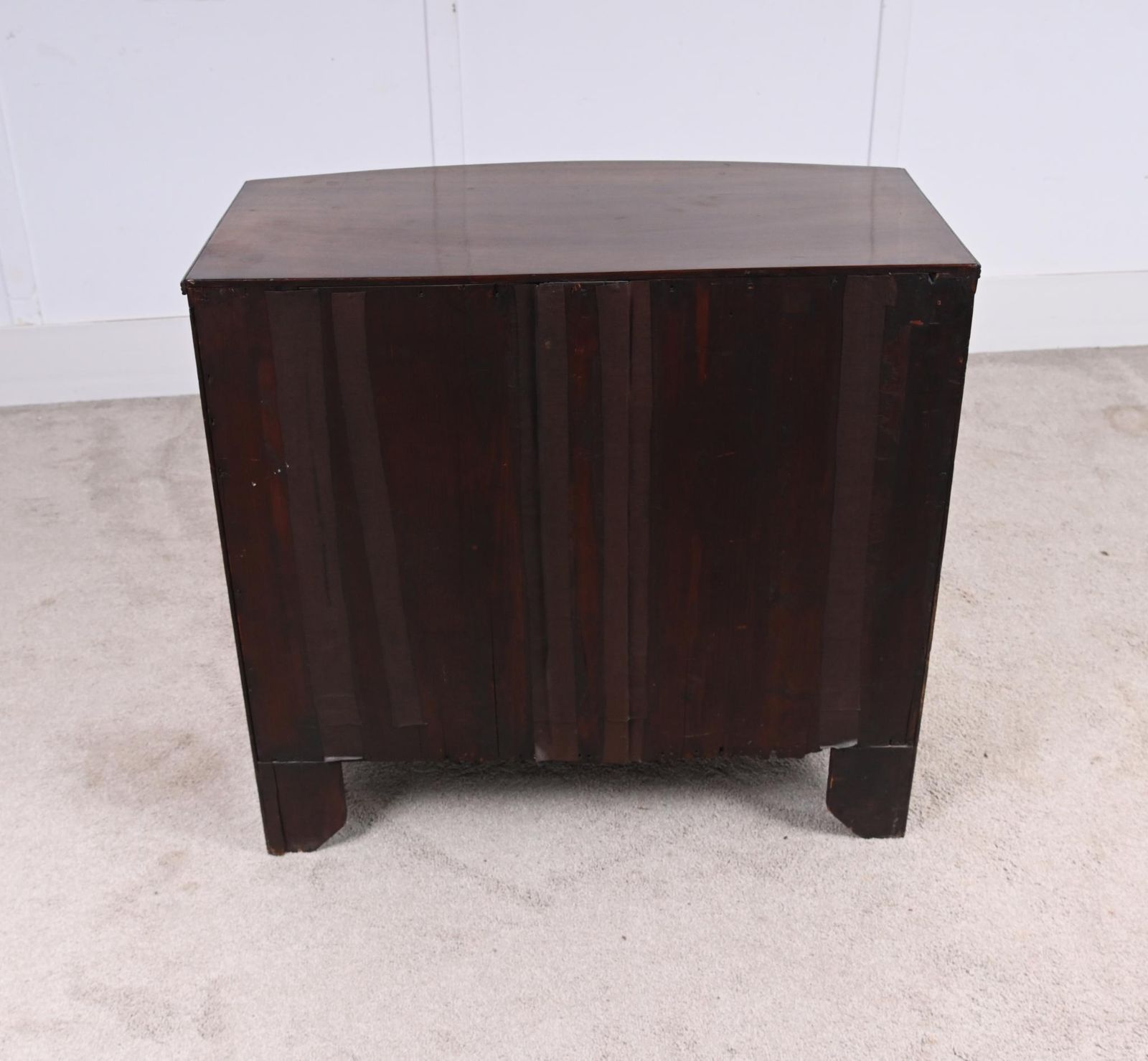 Furniture Georgian Mahogany Chest Drawers Bow Front 1820 photo