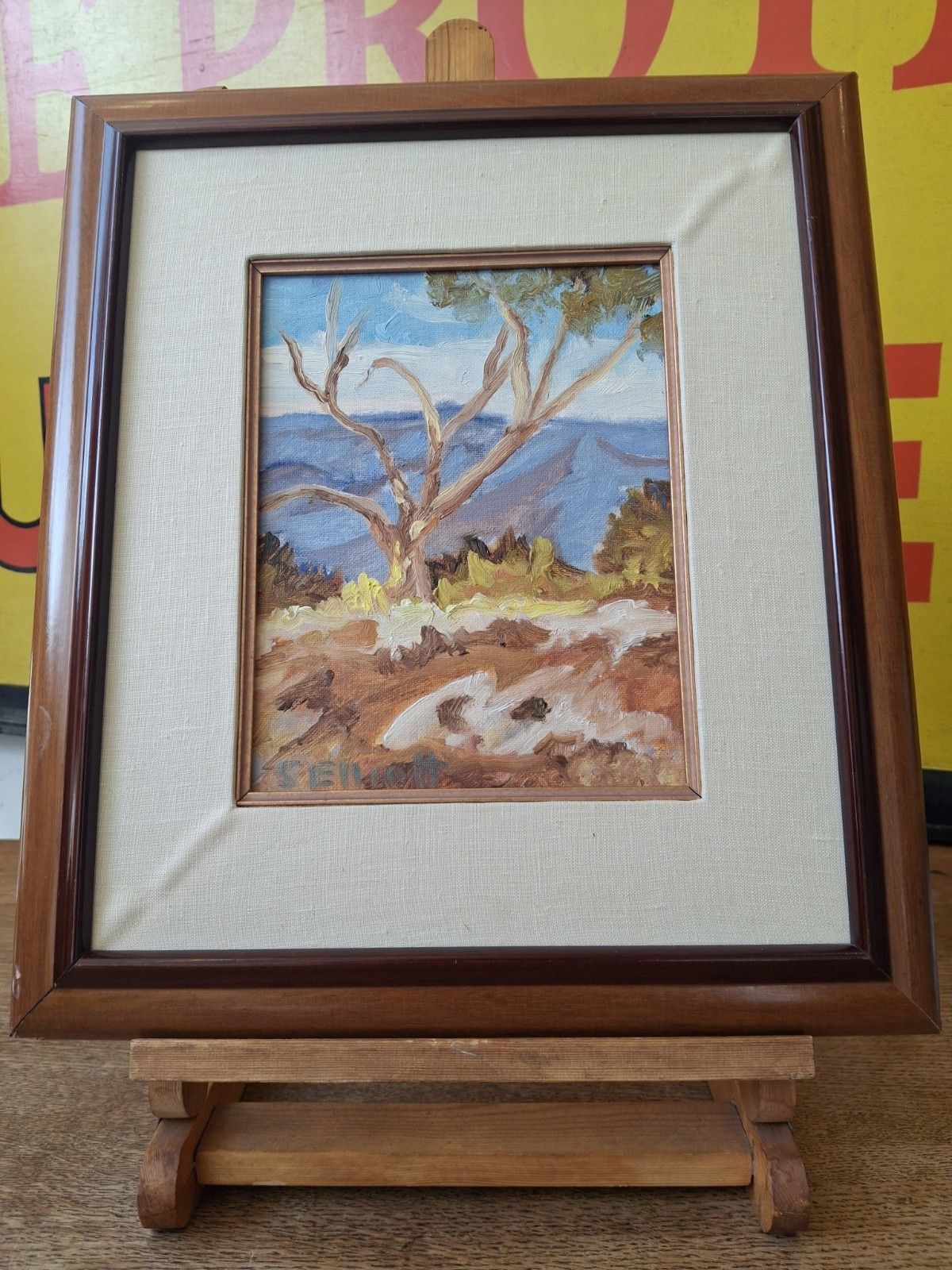 Mid 20th Century Framed Oil On Board Impressionist Landscape Painting photo Art
