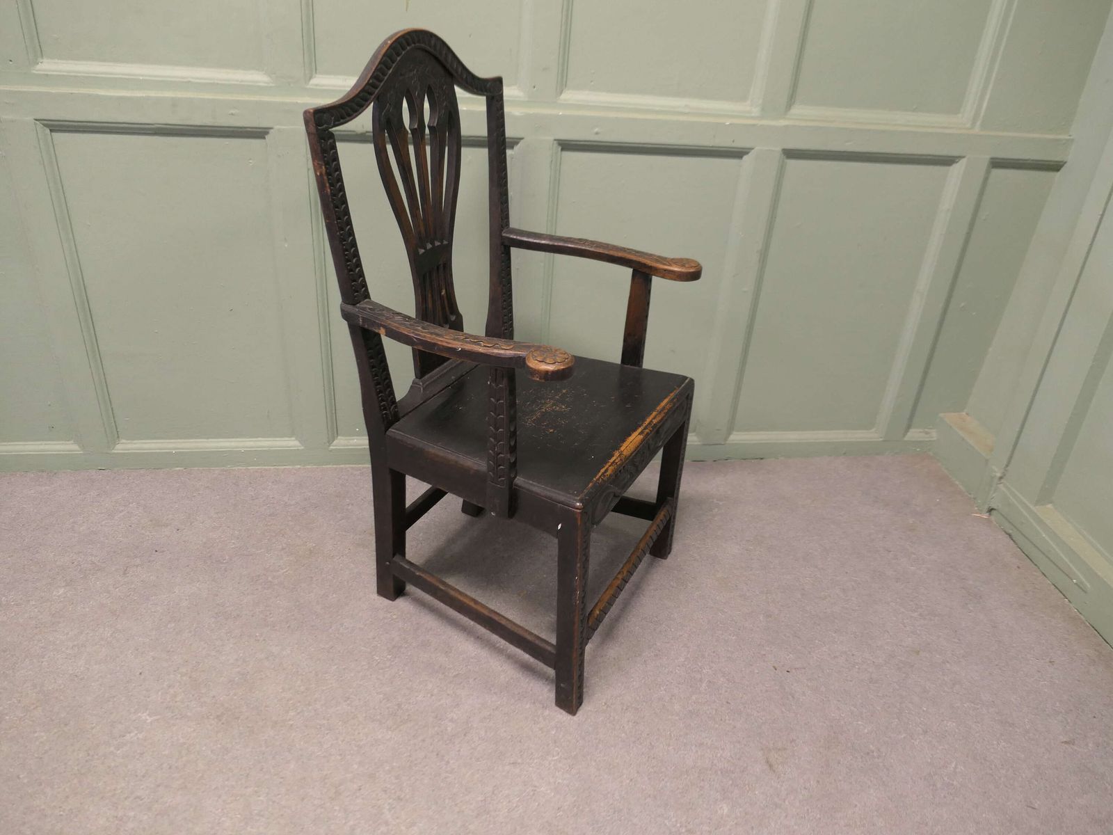 A Hand Carved Chippendale Hall Chair Apprentice Piece This Is A Very Unusual Piece photo 960.0