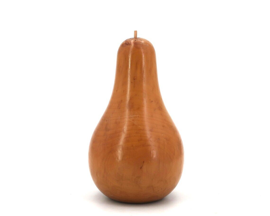 Sculpture  Giant Wood Pear 1960s  Fruit Vintage Kitchen Home Decor photo furniture