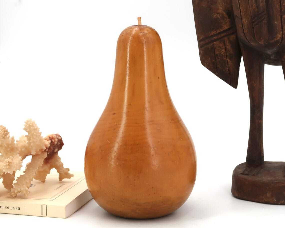 Sculpture  Giant Wood Pear 1960s  Fruit Vintage Kitchen Home Decor photo buy