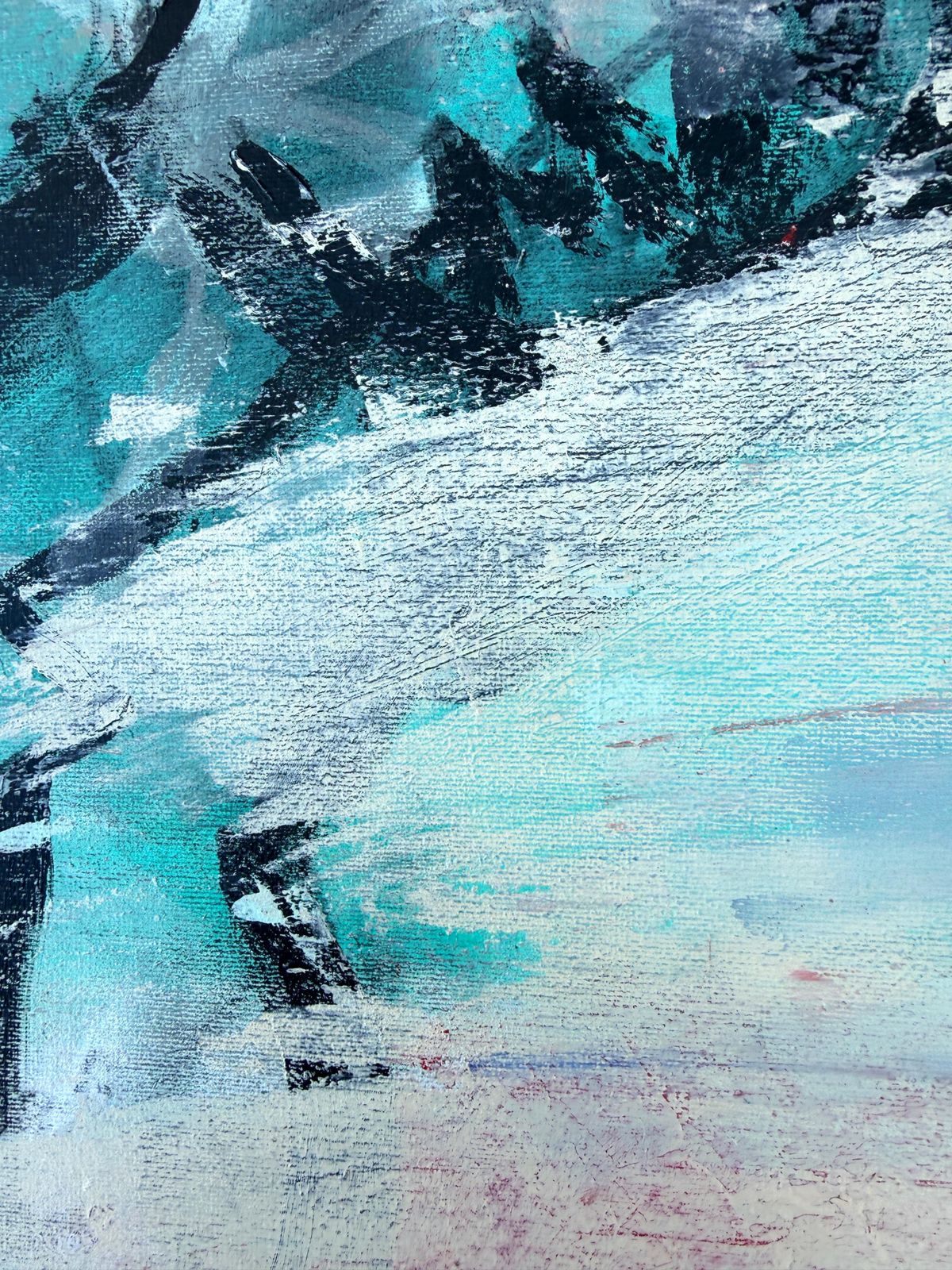Nerea Caos Abstract Abstract Female Figure, Expressionist Gestural Acrylic On Canvas 2025 photo for sale