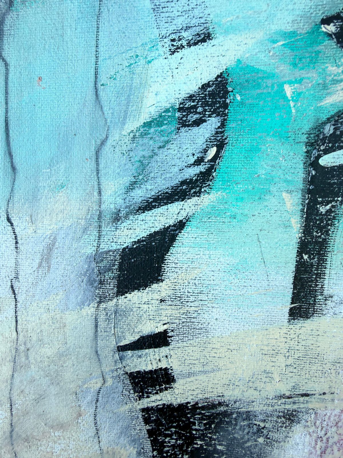 Nerea Caos Abstract Abstract Female Figure, Expressionist Gestural Acrylic On Canvas 2025 photo vinterior