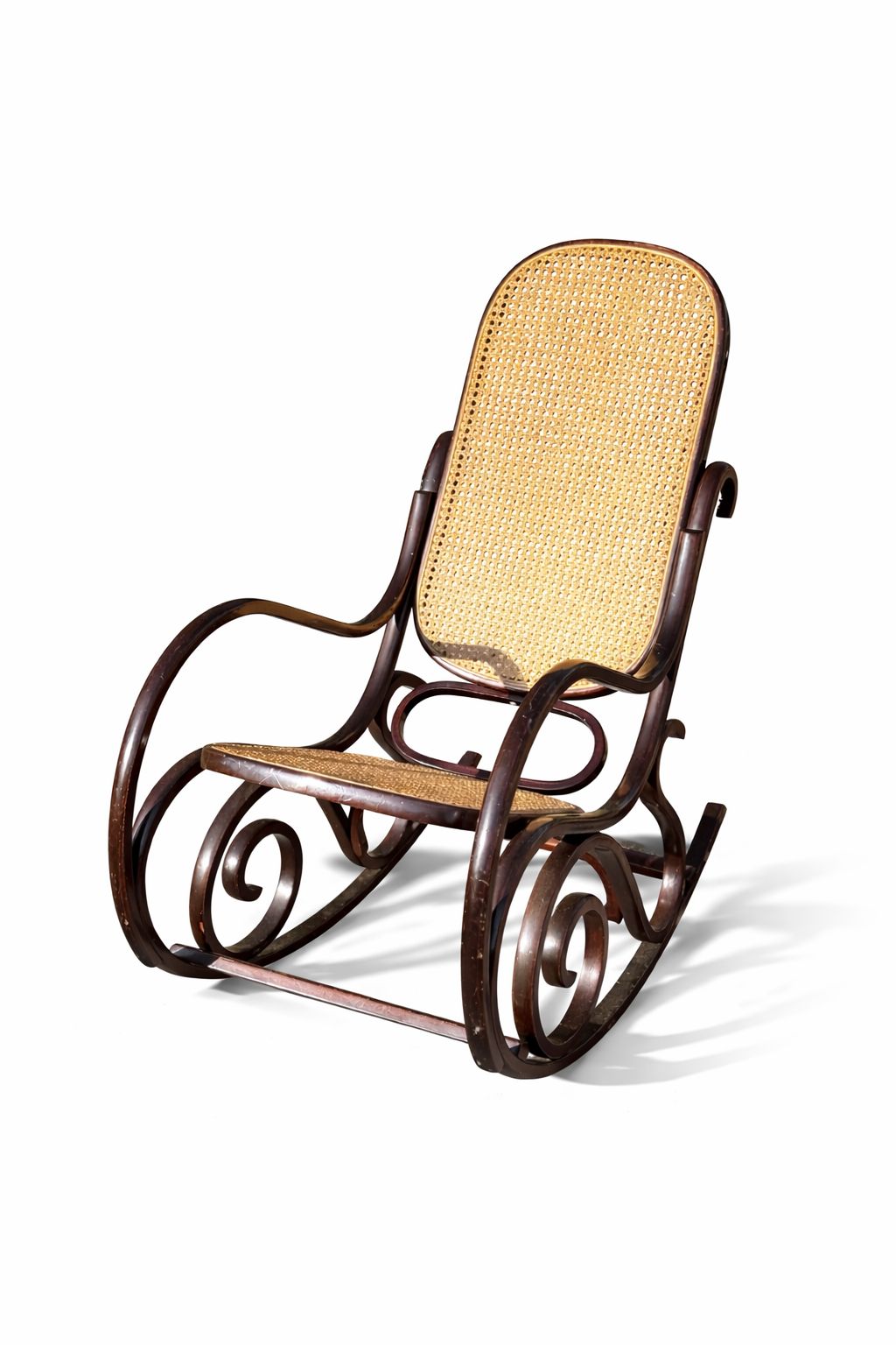Bentwood Rocking Chair With Cane Seat & Back – Thonet Style