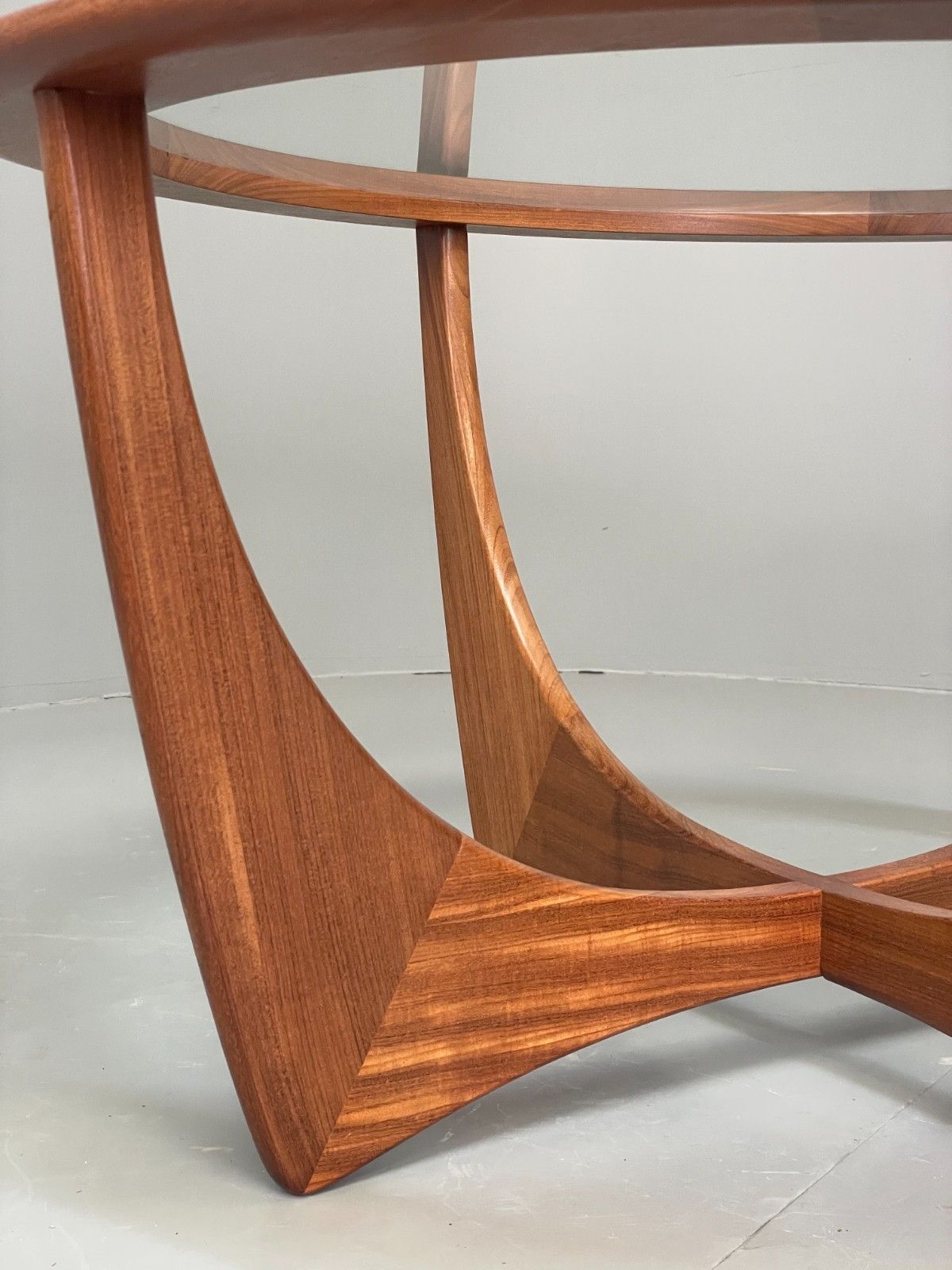 G Plan Astro Coffee Table Round Teak 1960s Mid Century Vintage Glass Top Eb11692 photo buy