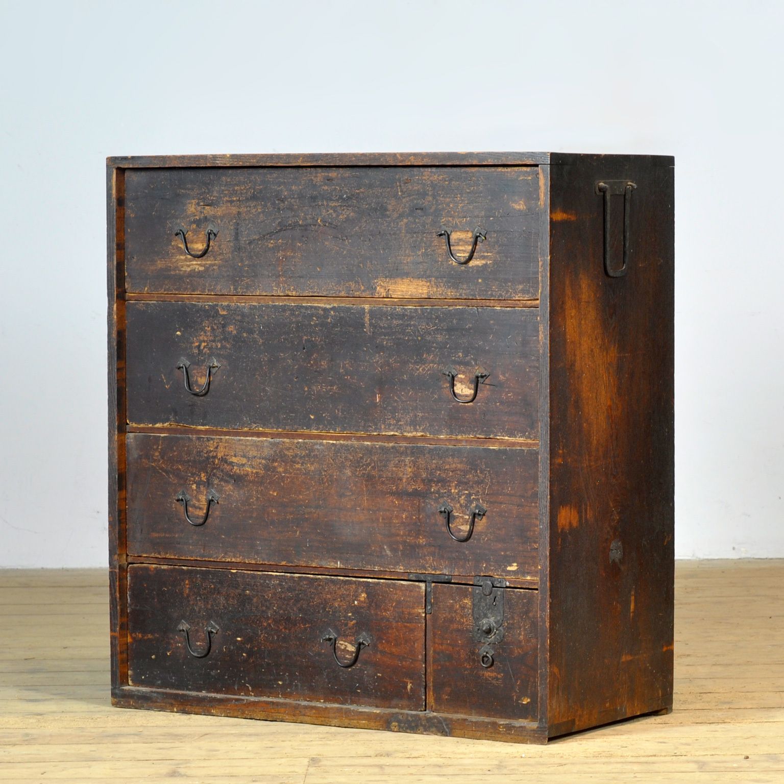 Japanese Tansu Chest Of Drawers, Circa 1870