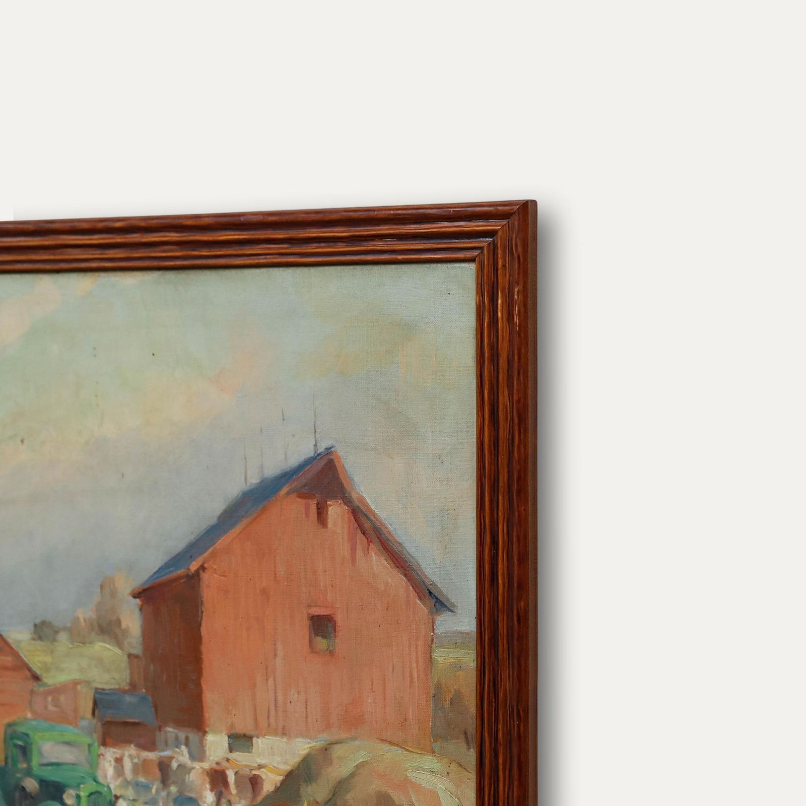 Albert Chavepeyer (1899 1986) 1957 Oil, Wisconsin Farm photo 695.0