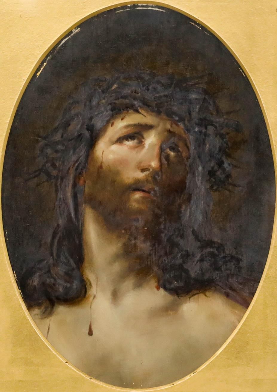 19th Century Oil Crown Of Thorns photo furniture