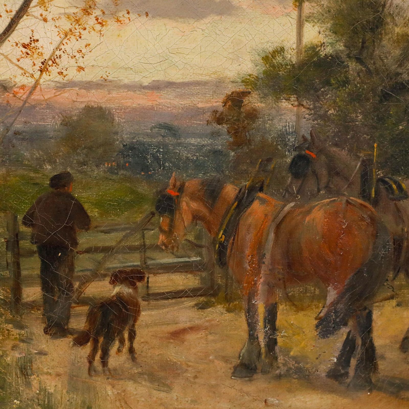 Charles W. Oswald Early 20th Century Oil, A Late Summer's Evening photo Art