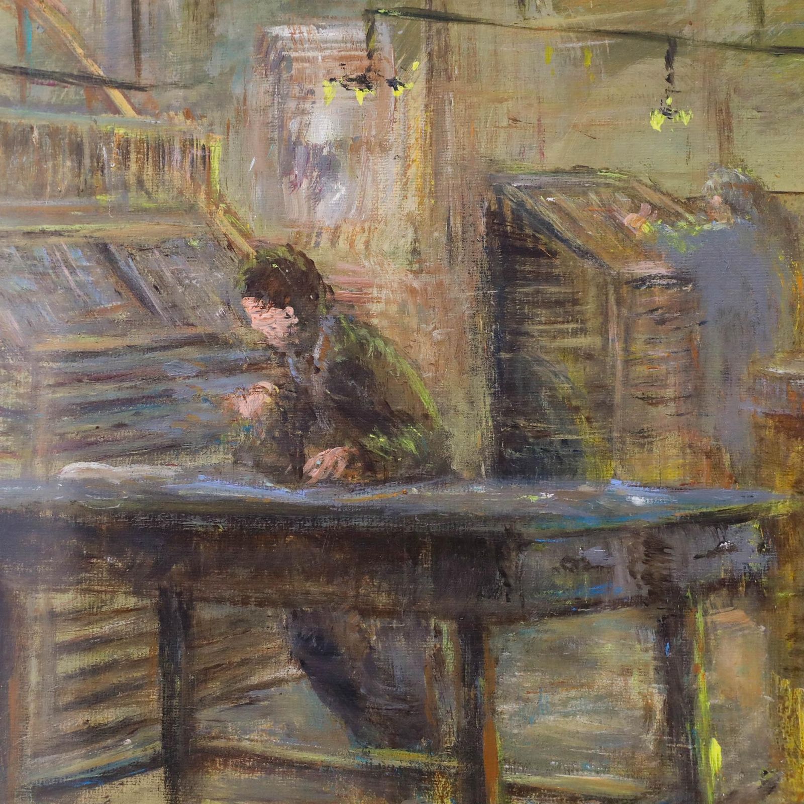 Leon Goodman (B.1960) Framed 20th Century Acrylic, The Print Shop photo Art