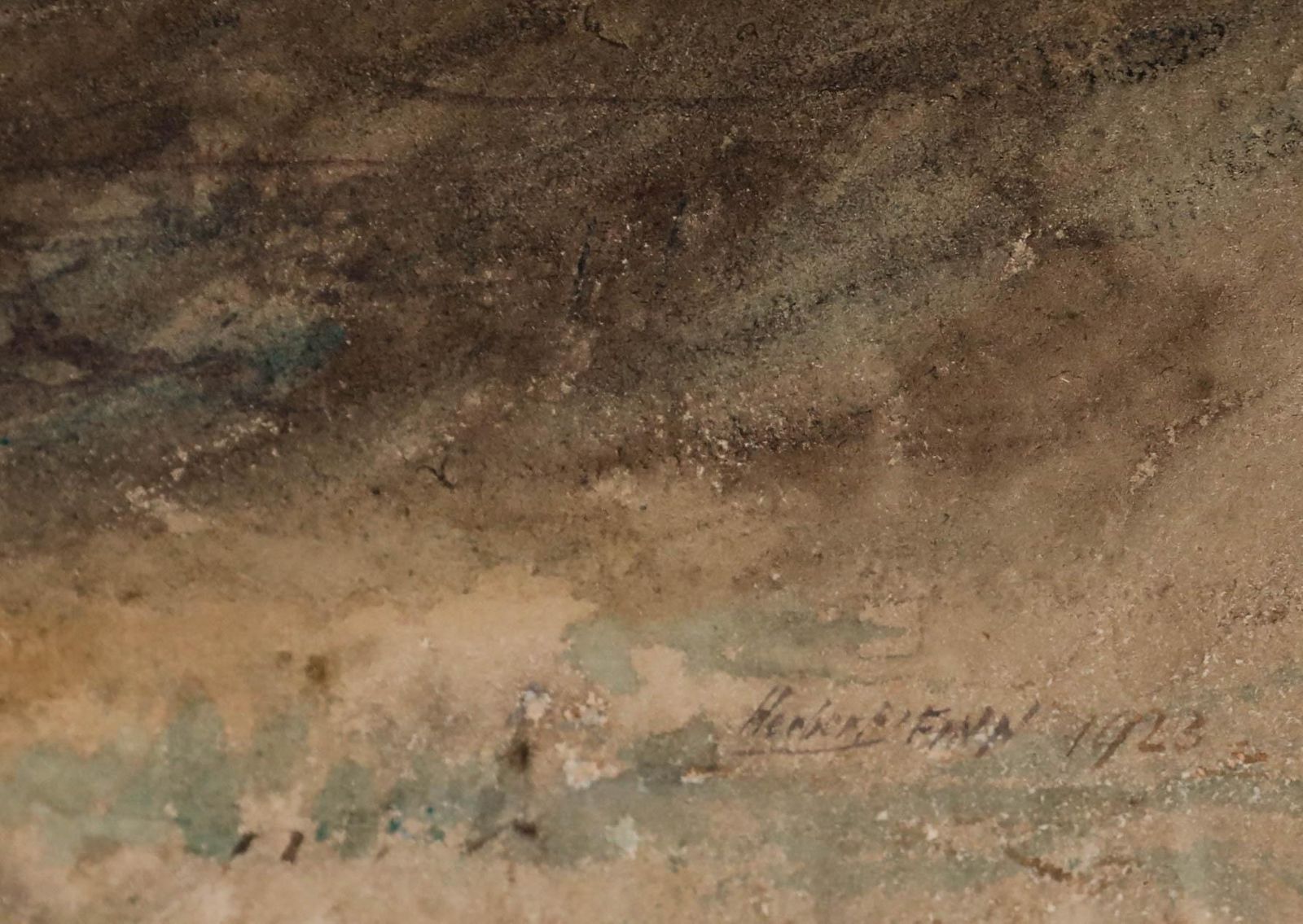 Herbert John Finn (1860 1942) 1923 Watercolour, Derbyshire Landscape photo vinterior