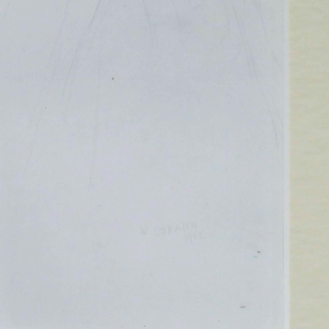 William Strang Ra (1859 1921) 1912 Silverpoint Drawing, Portrait Of A Woman photo vinterior