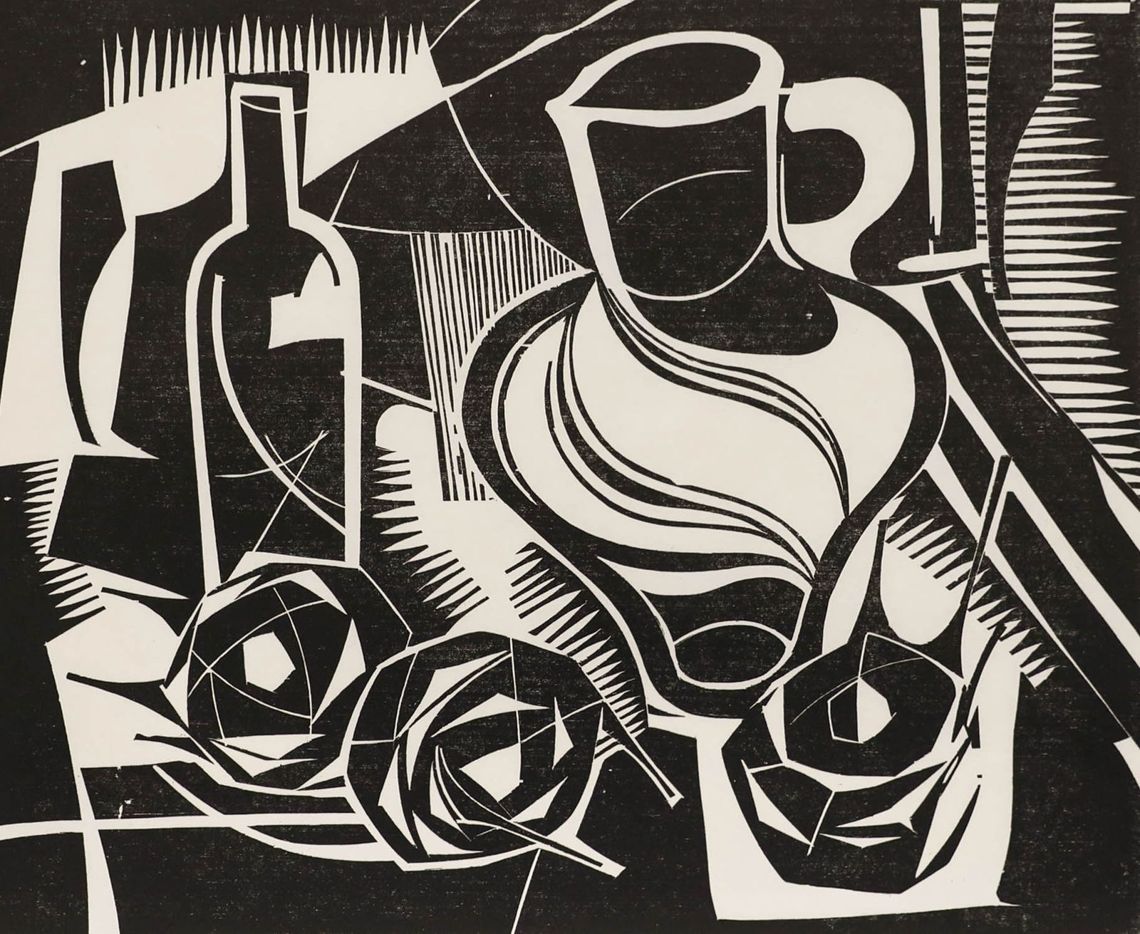 Ali Kurt Baumgarten (1914 2009) 1984 Woodcut, Still Life photo buy