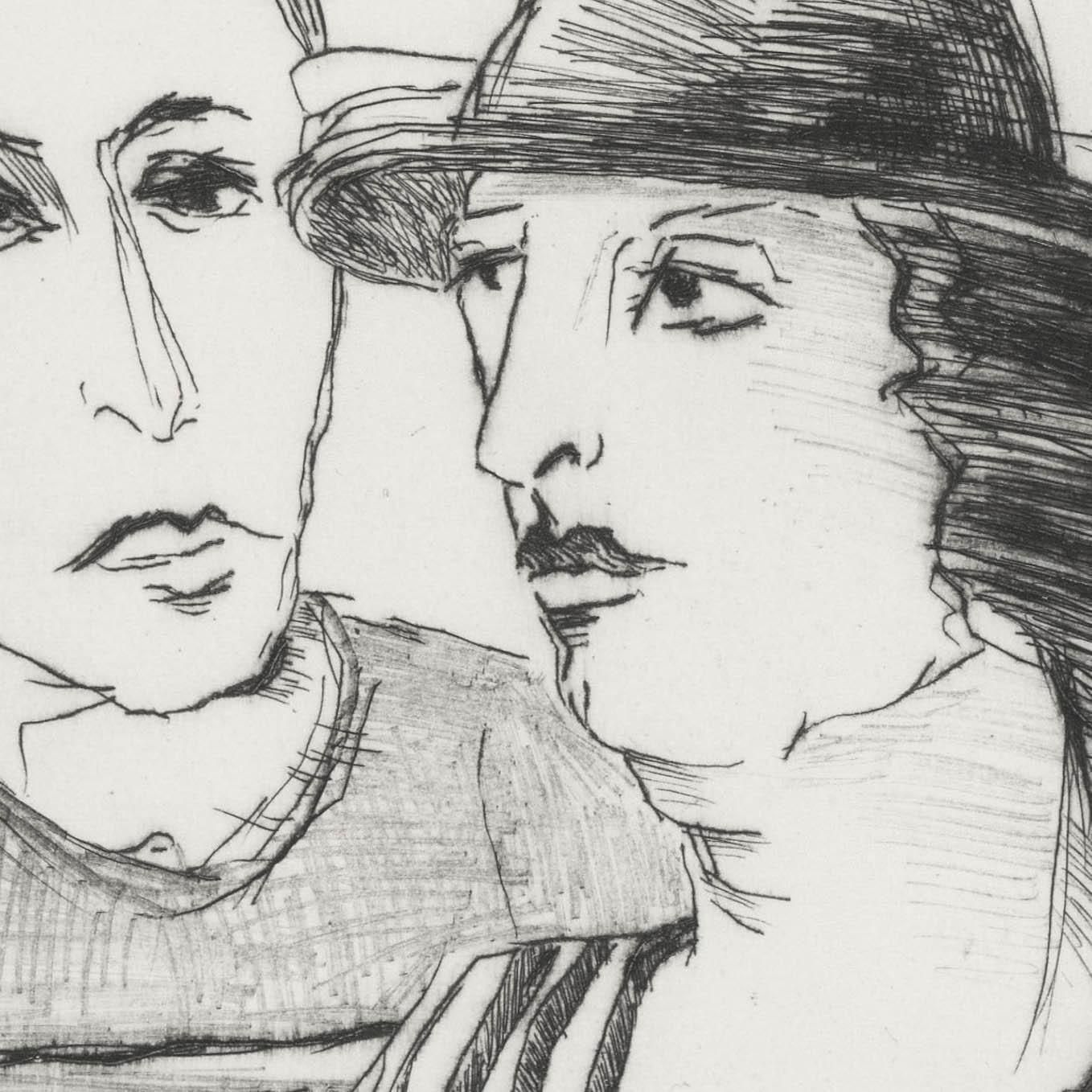 Marion Kallauka (B.1949) 1983 Etching, Couple photo for sale