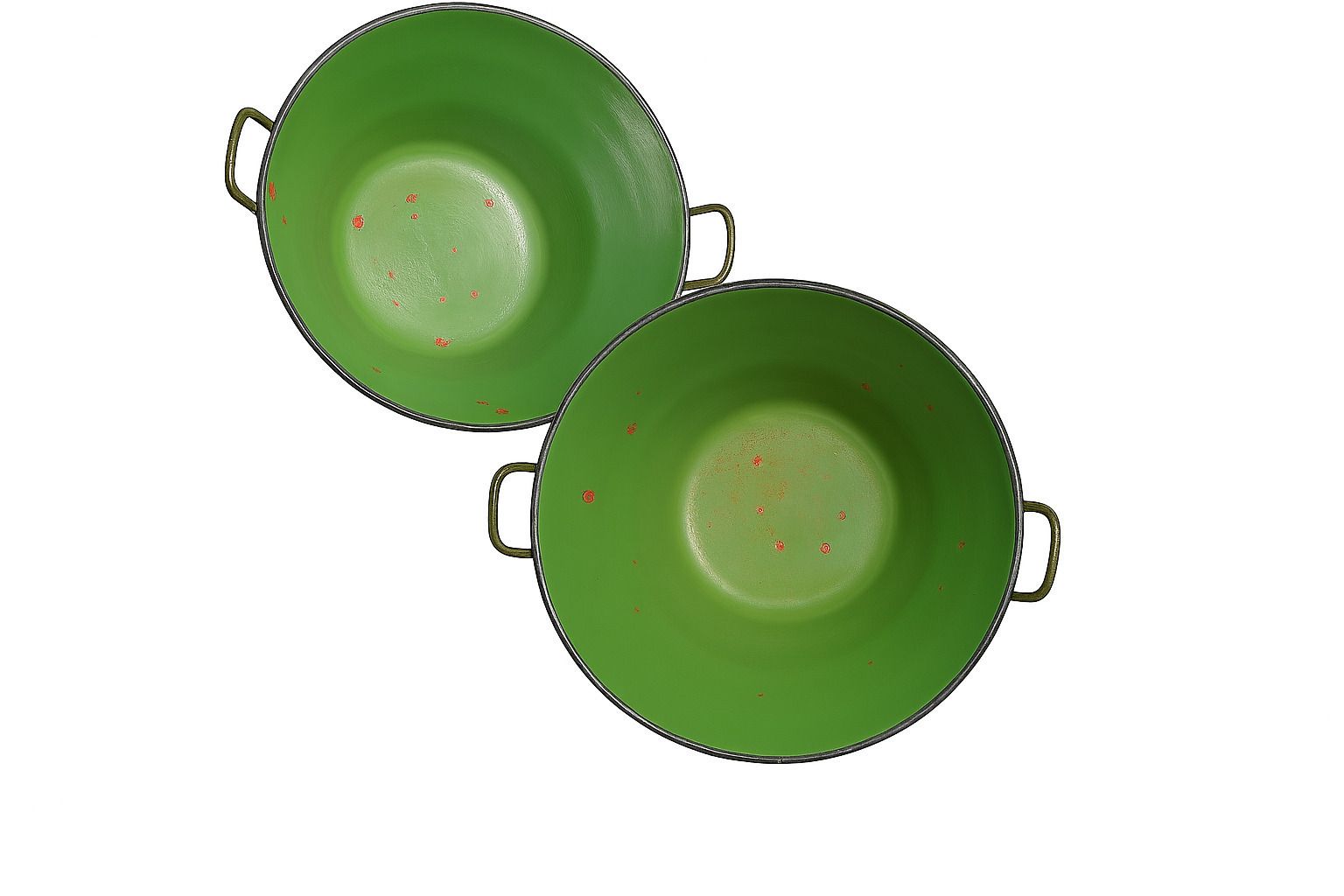 Pair Of Large Hungarian Enamel Tubs photo 400.0