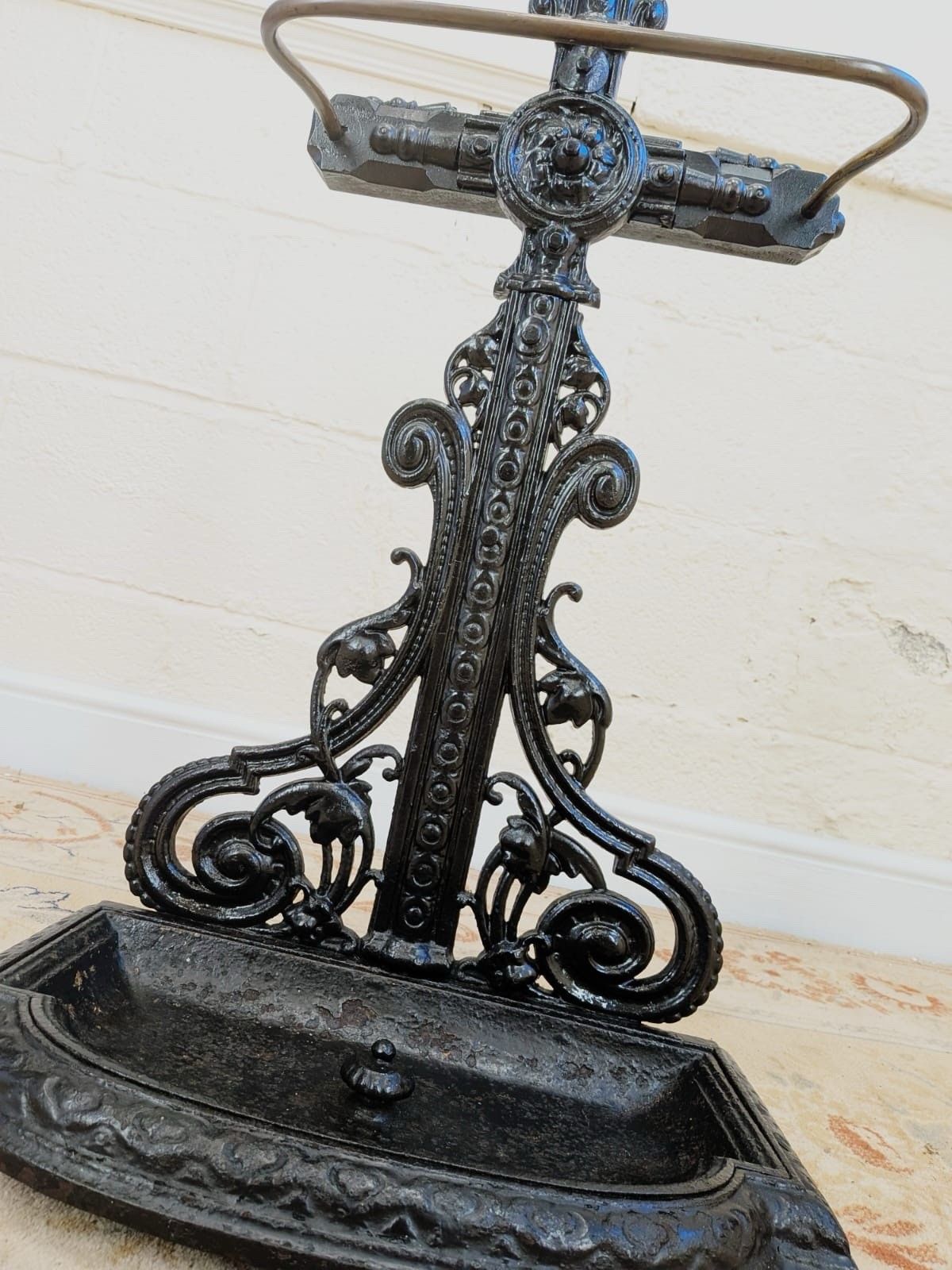 Victorian Cast Iron Coalbrooke Influence Stick Or Umbrella Stand photo for sale