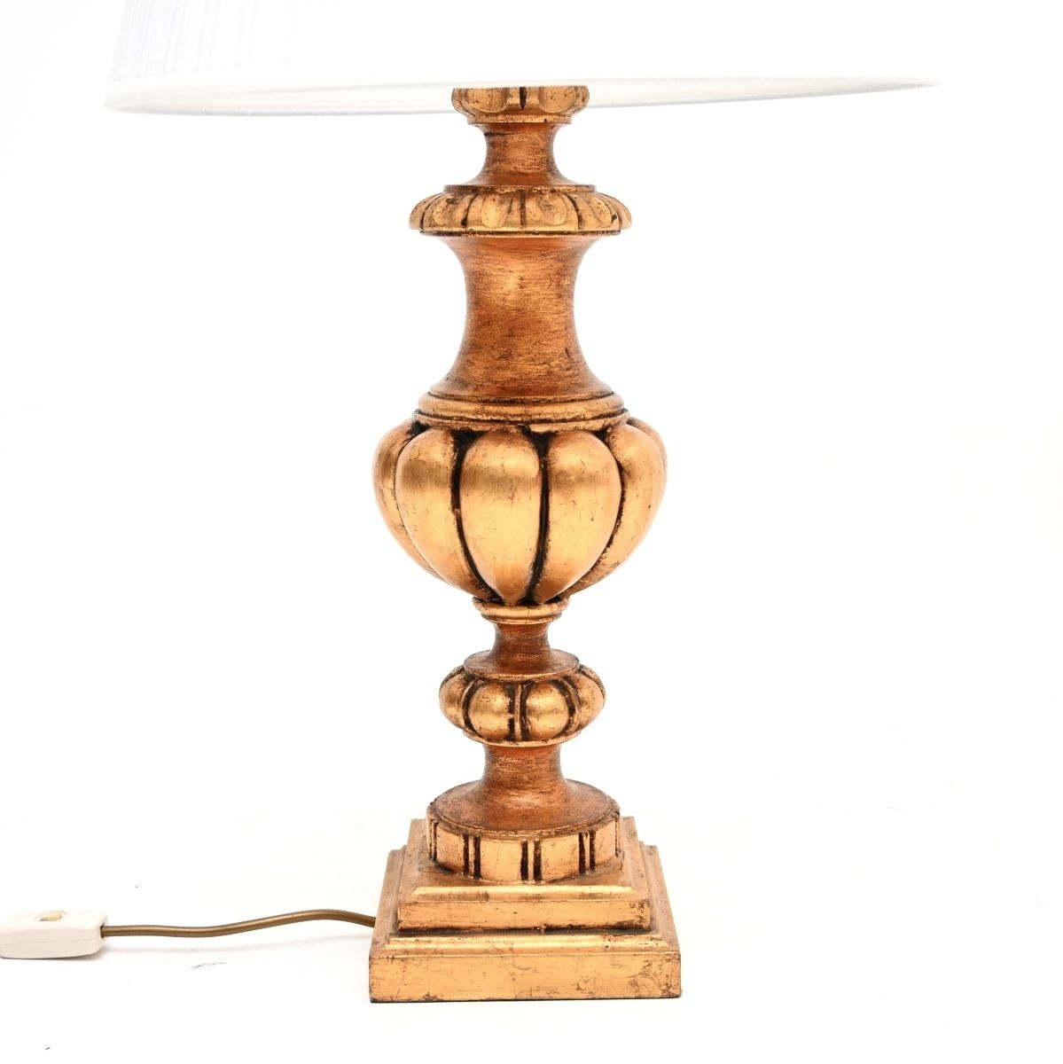 Pair Of Antique French Gilt Wood Table Lamps photo Lighting