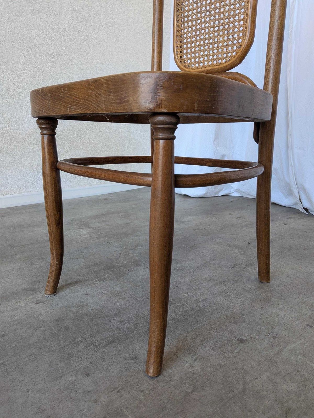 Vintage High Back Bentwood Cane Dining Chair / Thonet Style / Mundus Florijan Bobić / Torn Seat photo buy