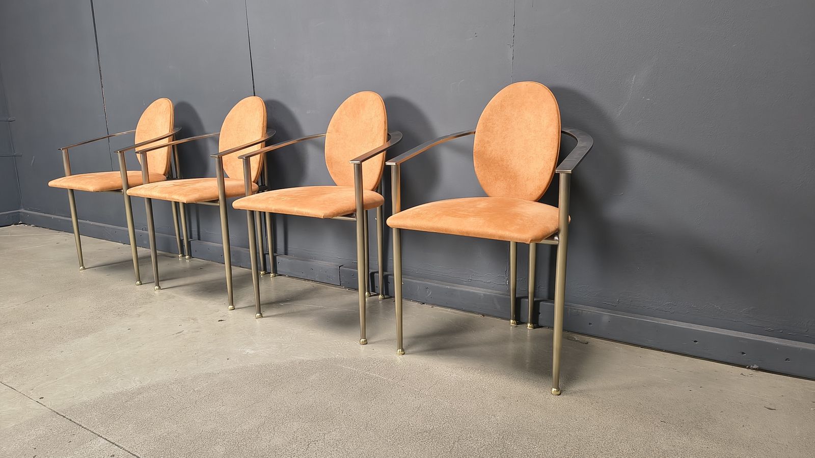 Vintage Dining Chairs By Belgo Chrom, Set Of 4   1980s photo vintage