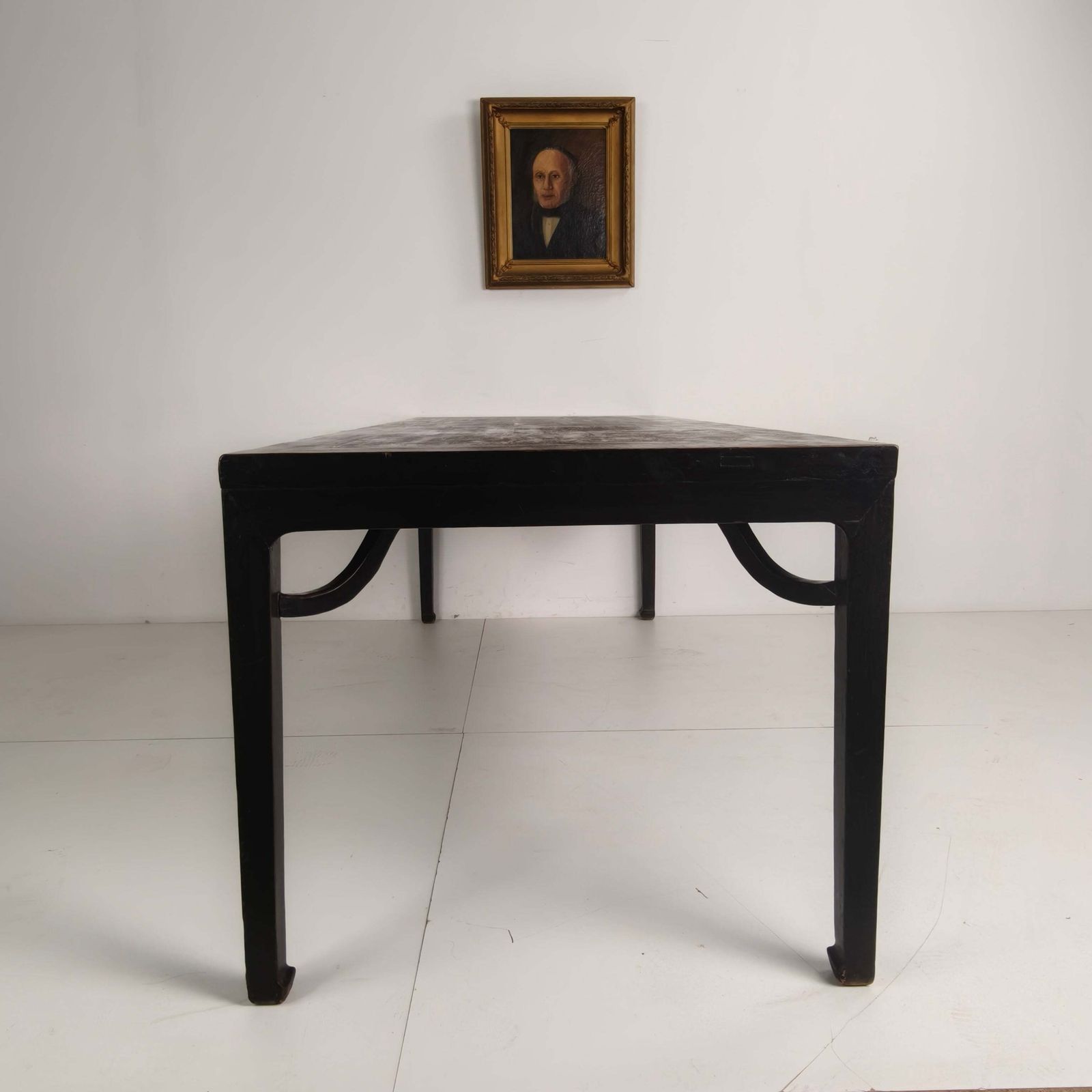 Black Chinese Qing Dining Table (230 Cm) — Mid To Late 18th Century — Original Lacquer photo Furniture